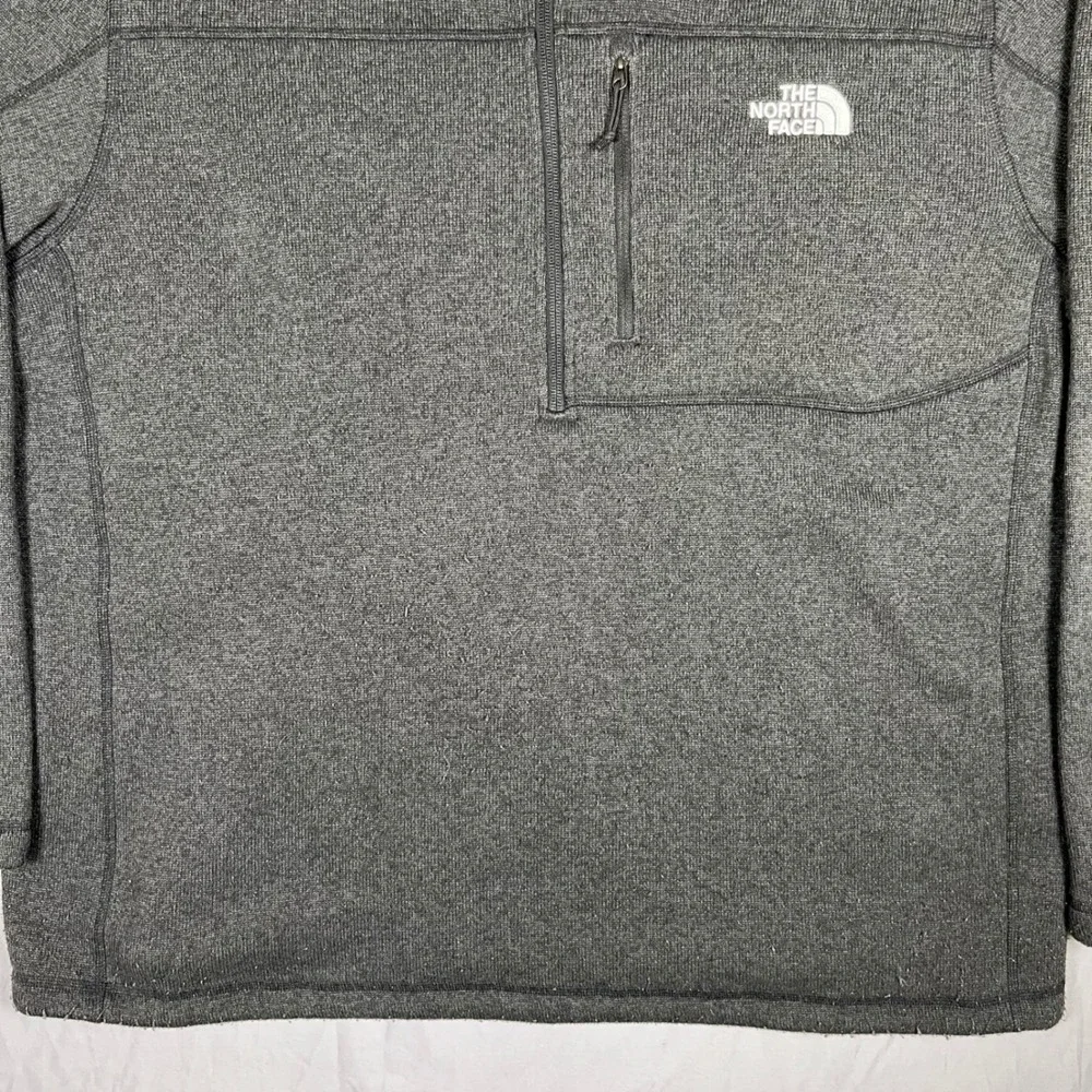 The North Face Gordon Lyons Pullover Mens XL Grey‎ 1/4 Zip Sweater Fleece